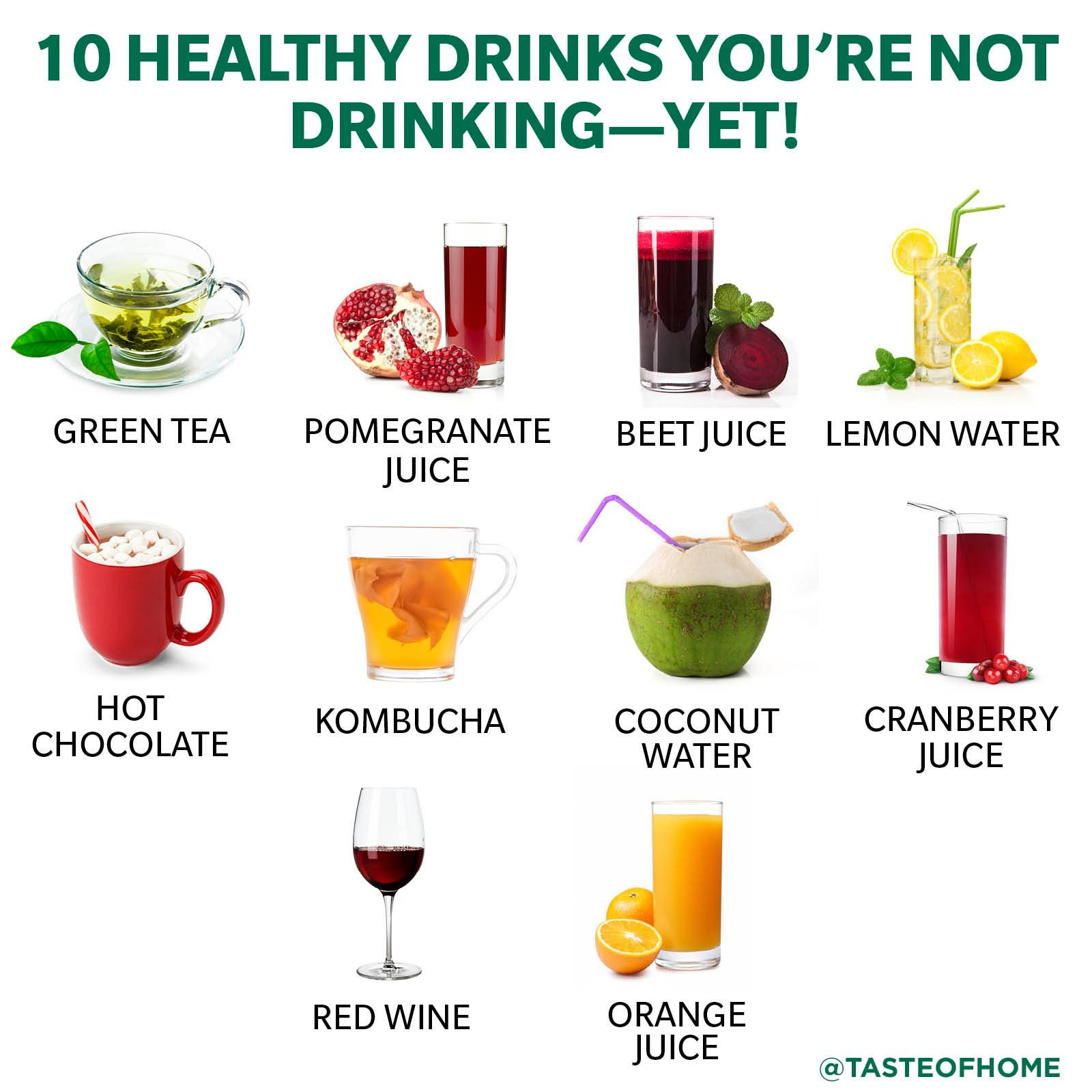 你还没有喝的10种健康饮料!