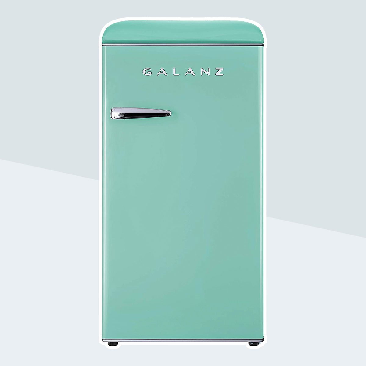 格兰仕GLR33MGNR10复古紧凑型冰箱，单门冰箱，可调节机械恒温器，绿色，3.3立方英尺