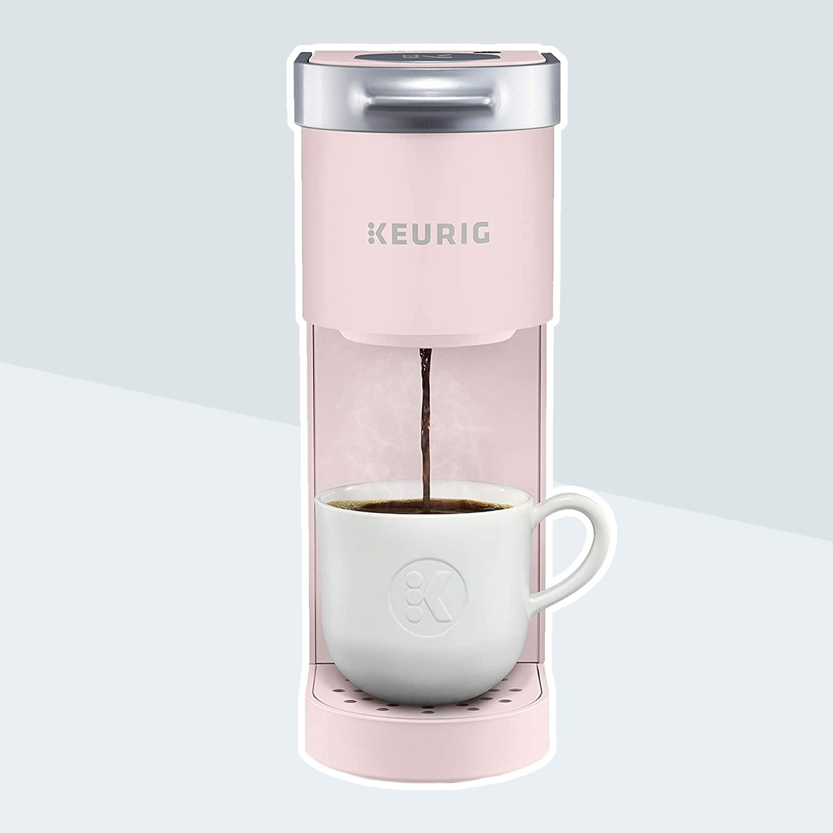 Keurig K-Mini咖啡机，单服务k杯Pod咖啡机，6至12盎司。酿造大小，Dusty Rose