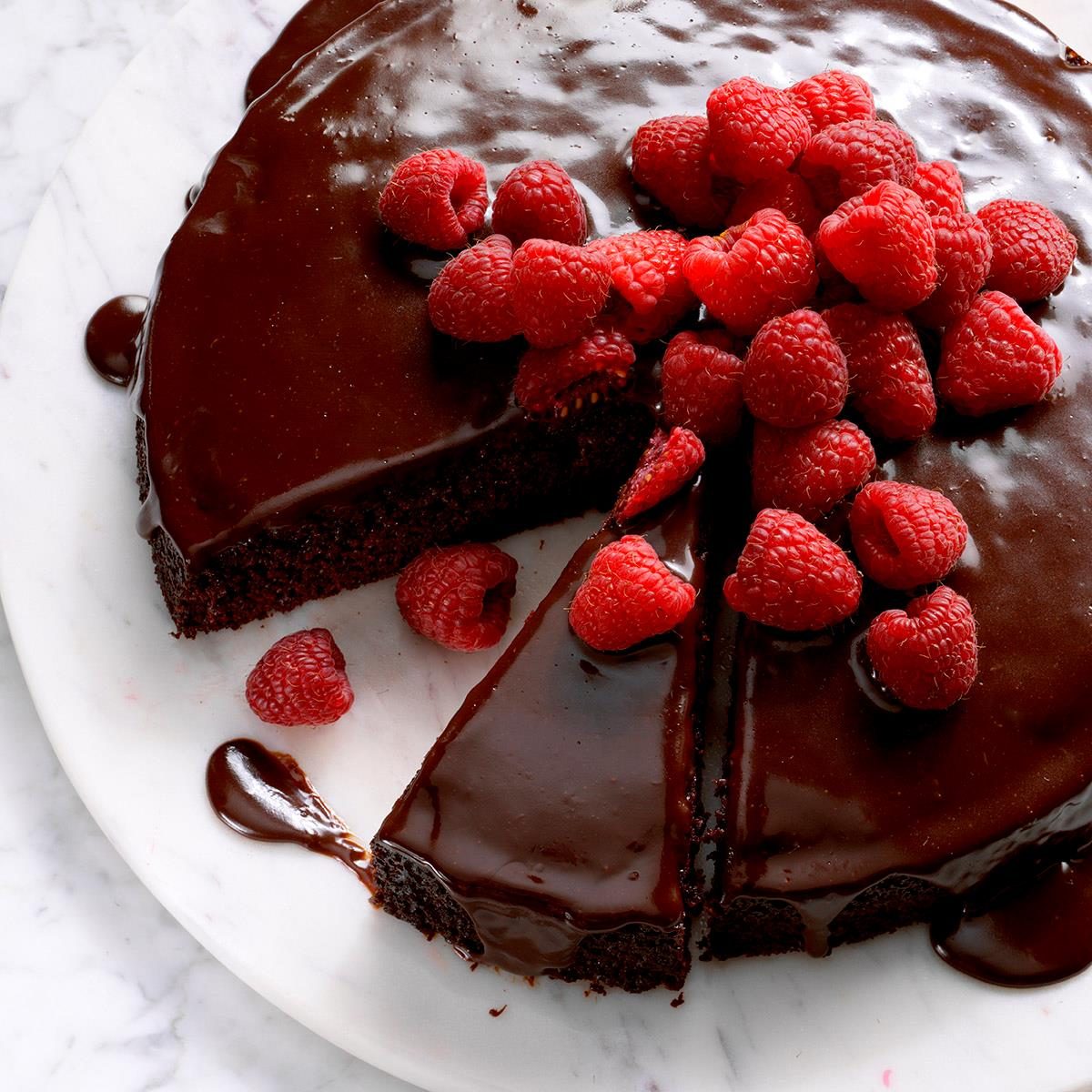 Ganache-Topped巧克力蛋糕